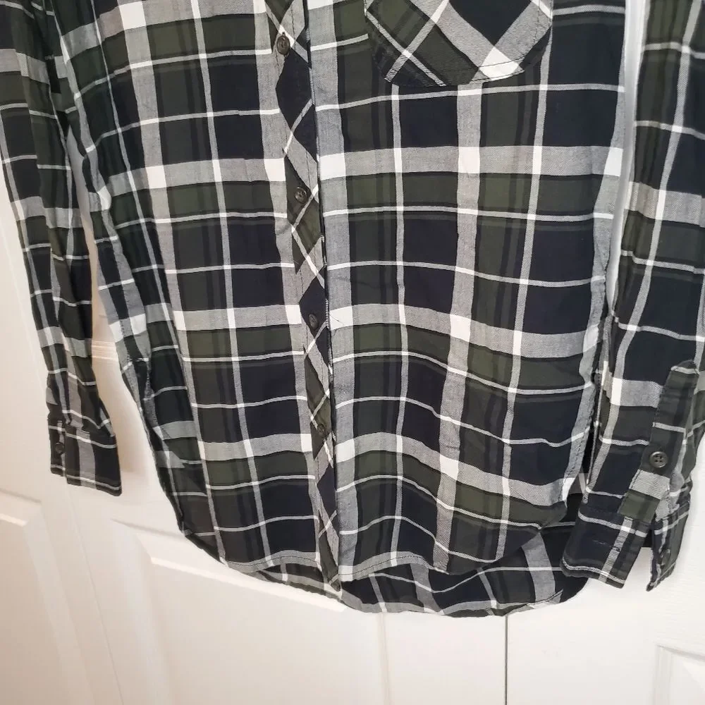 ATHLETA Plaid Button-down Shirt Women's Size XXS - Picture 3 of 6